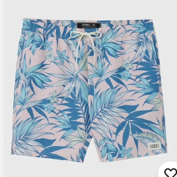 Floral Blue Swim Shorts - Picture 3 of 4